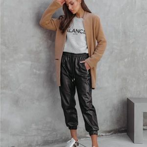 *NEW* VICI Drasilla Faux Leather Pocketed Jogger Pants